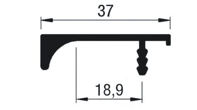 foto: Puxador Encaixe B457 MDF